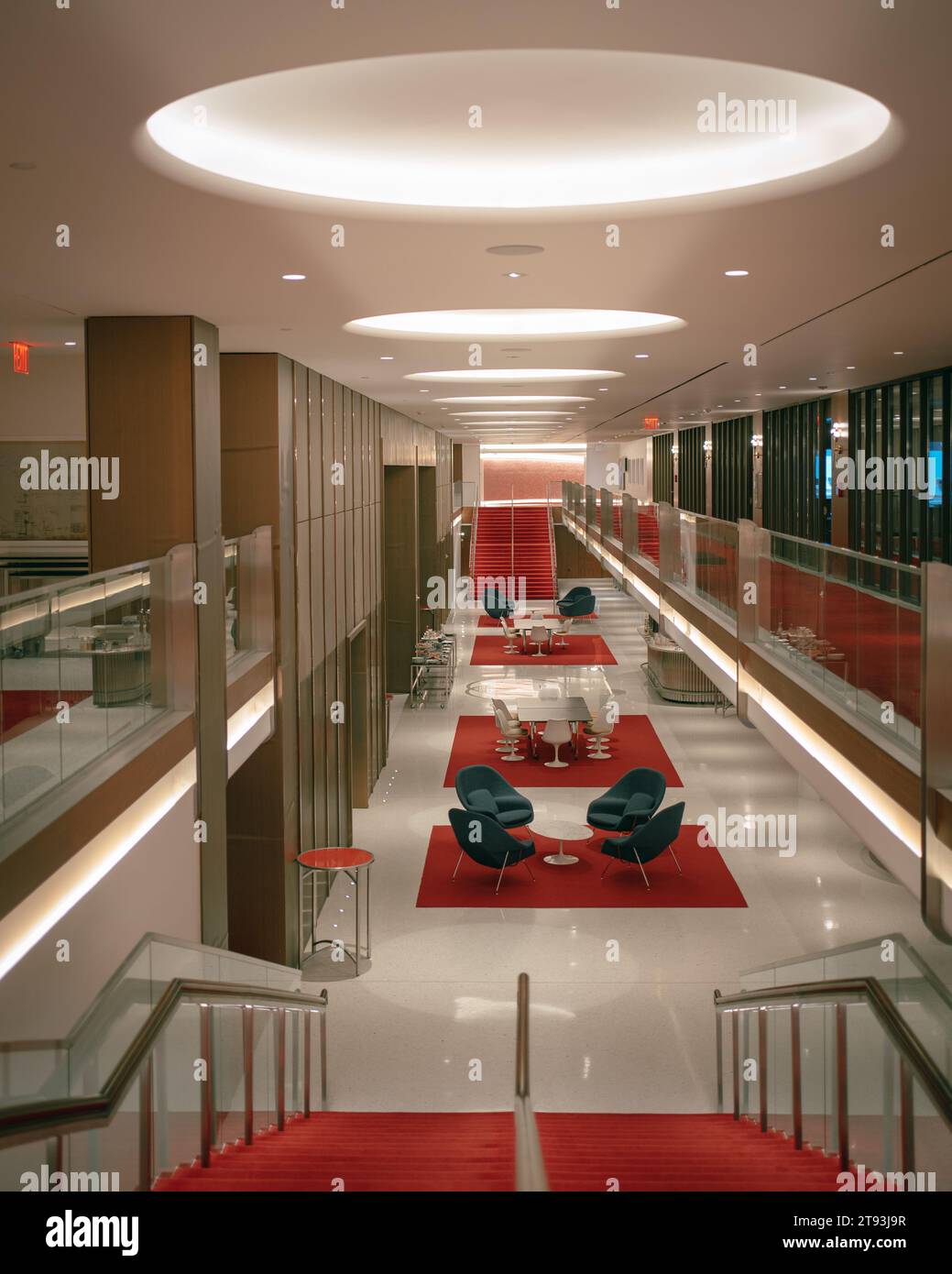 Innenausstattung des TWA Hotel, Queens, New York Stockfoto