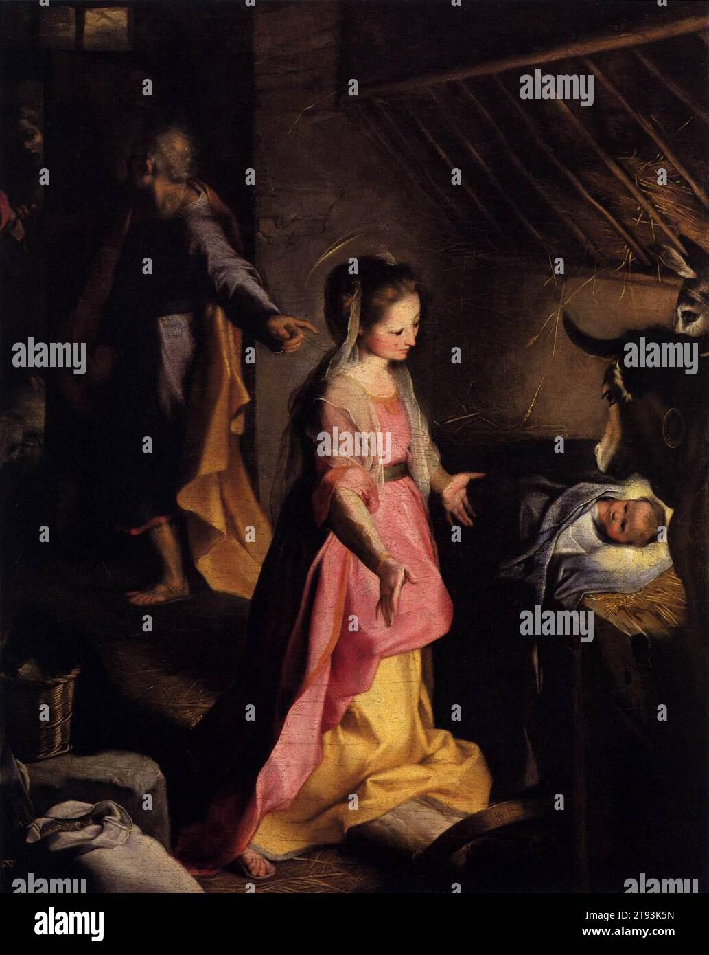 Die Geburt 1597 von Federico Fiori Barocci Stockfoto Die Geburt 1597 von Federico Fiori Barocci Stockfoto