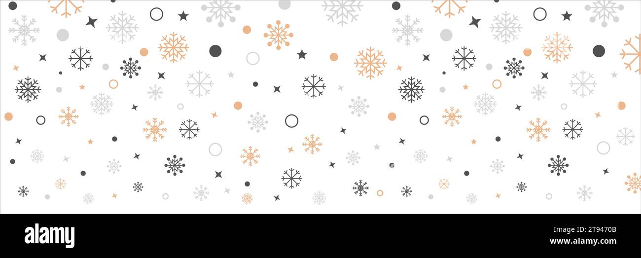 Schneeflocken-Vektormuster. Schnee-Fall-Weihnachten Hintergrund. Hintergrund der Winter Schneeflocken Vektor-Illustration Stock Vektor
