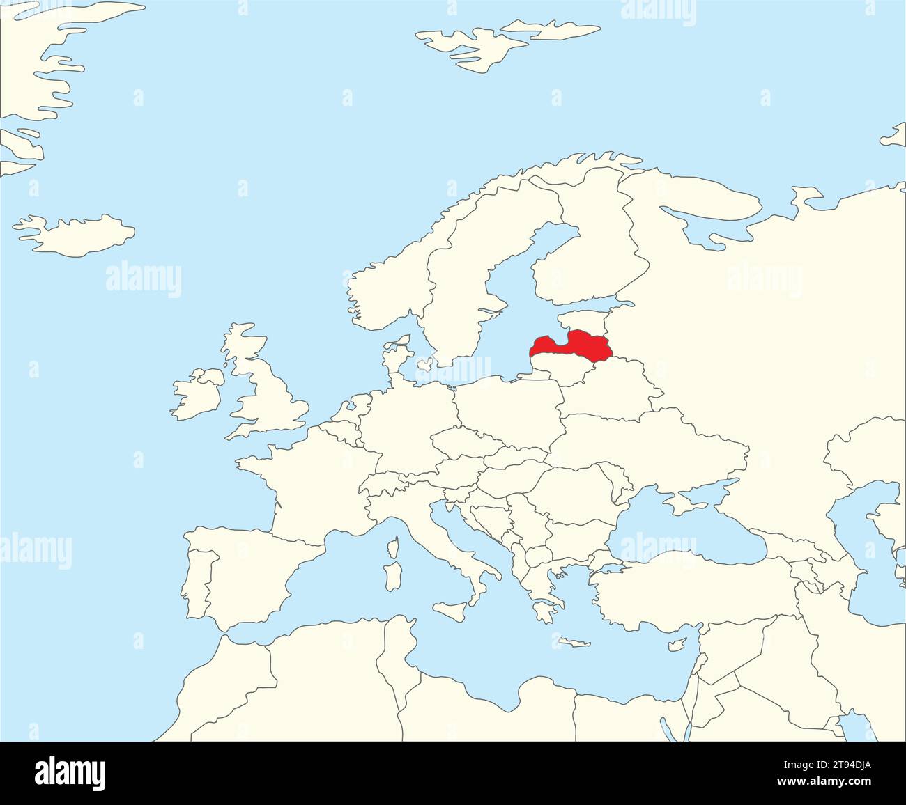 Lageplan der REPUBLIK LETTLAND, EUROPA Stock Vektor