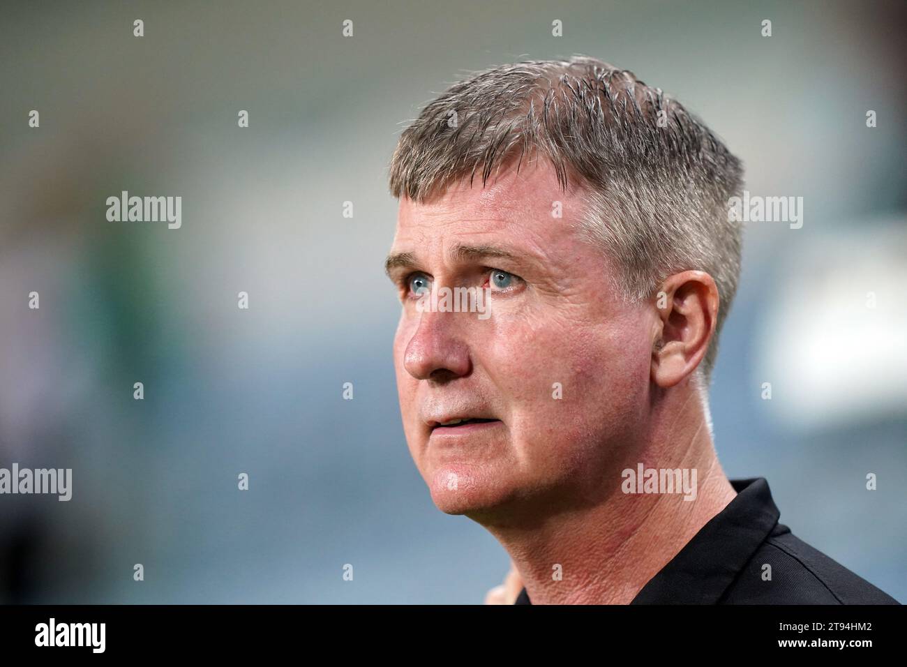 Aktenfoto vom 16.10.2023 des Managers der Republik Irland, Stephen Kenny. Der Vertrag von Stephen Kenny als Manager der Republik Irland wird nach Abschluss der Qualifikationskampagne zur Euro 2024 nicht verlängert, wie der irische Fußballverband bekannt gab. Ausgabedatum: Mittwoch, 22. November 2023. Stockfoto