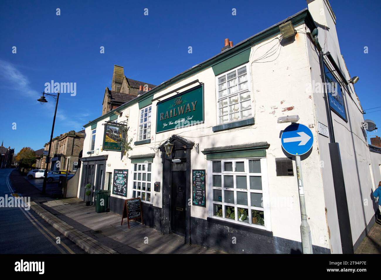 Die Eisenbahnkneipe Derby St ormskirk, lancashire, england, großbritannien Stockfoto