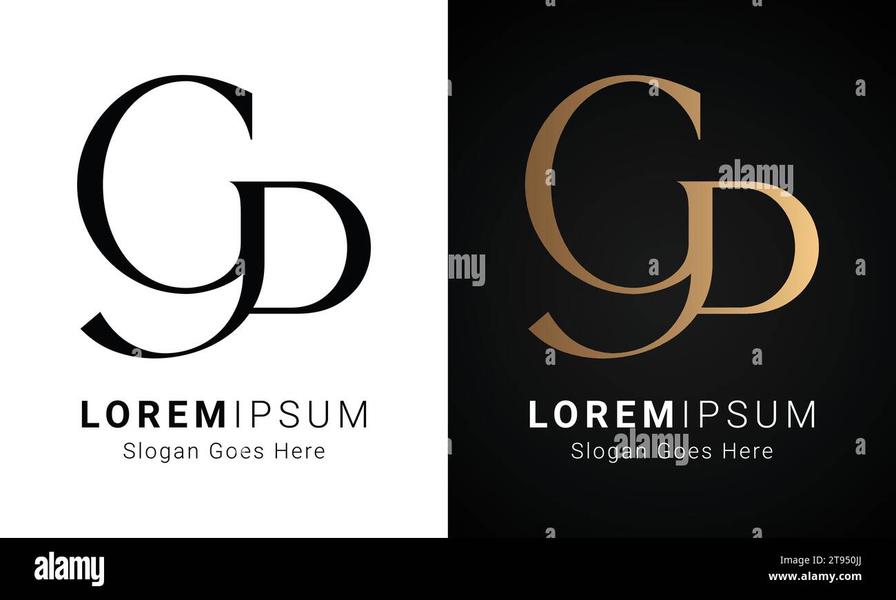 Luxuriöses Initial PG- oder GP-Monogramm-Logo-Design mit Textbuchstaben Stock Vektor