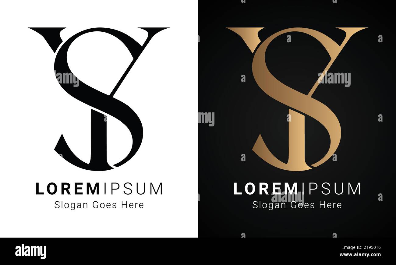 Luxuriöses Initial YS- oder SY-Logo mit Monogramm Stock Vektor