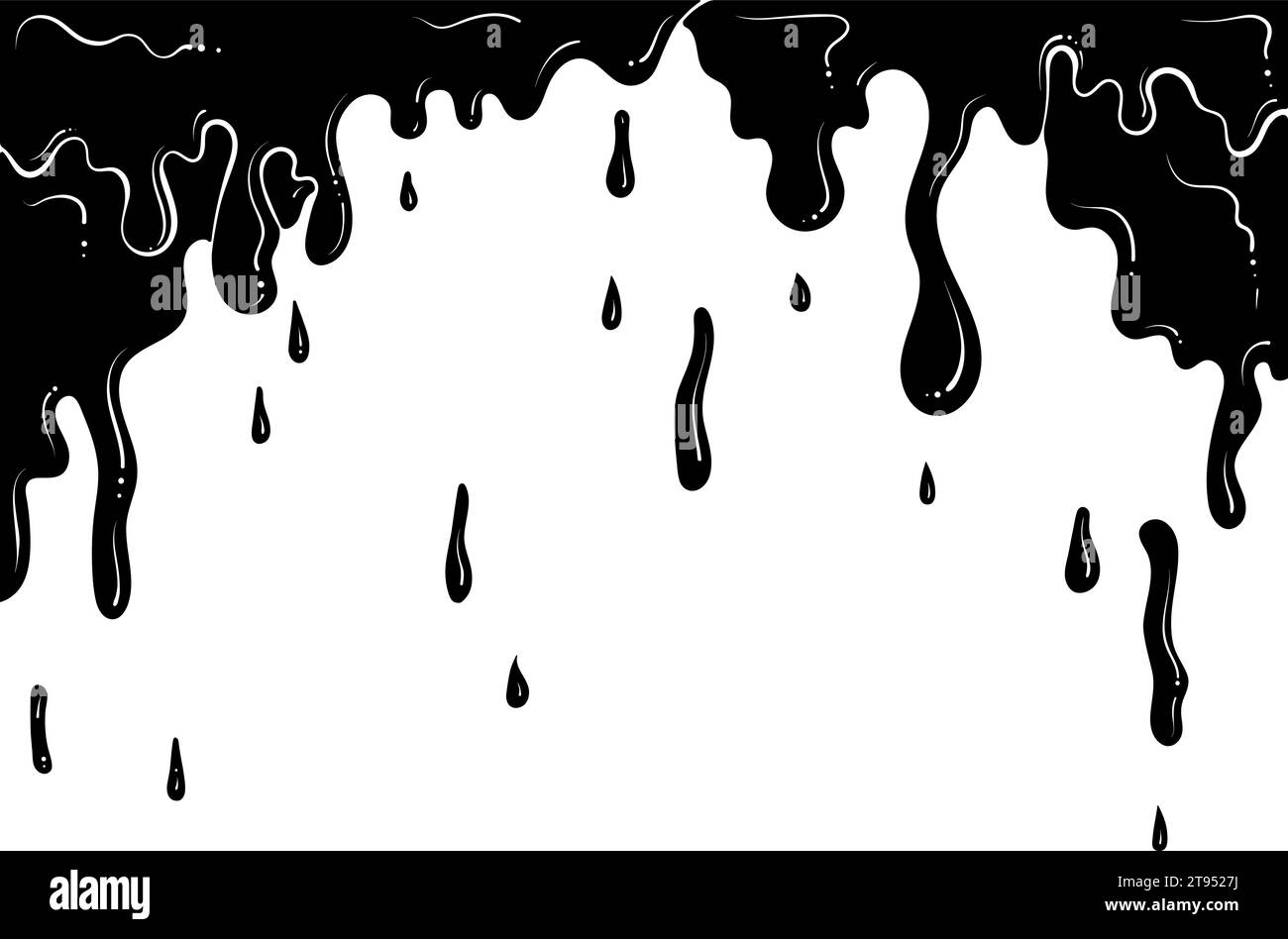 Silhouette tropfender Flüssigkeiten Stock Vektor