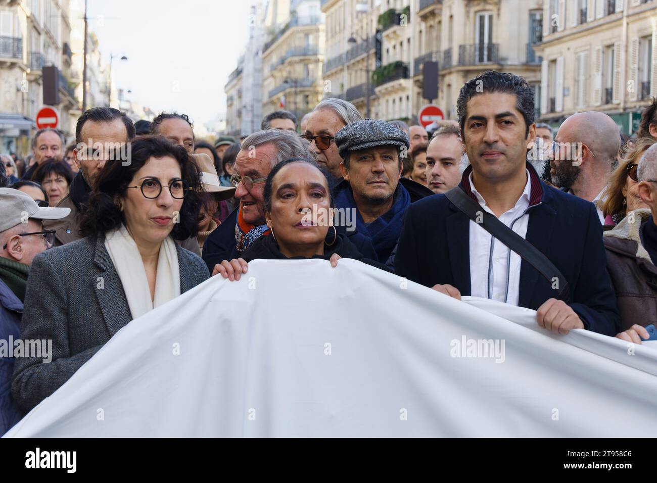 Paris, Frankreich. Am 19. November 2023 nahm Rima Abdul Malak an dem Schweigen marsch für den Frieden im Nahen Osten in Paris Teil Stockfoto