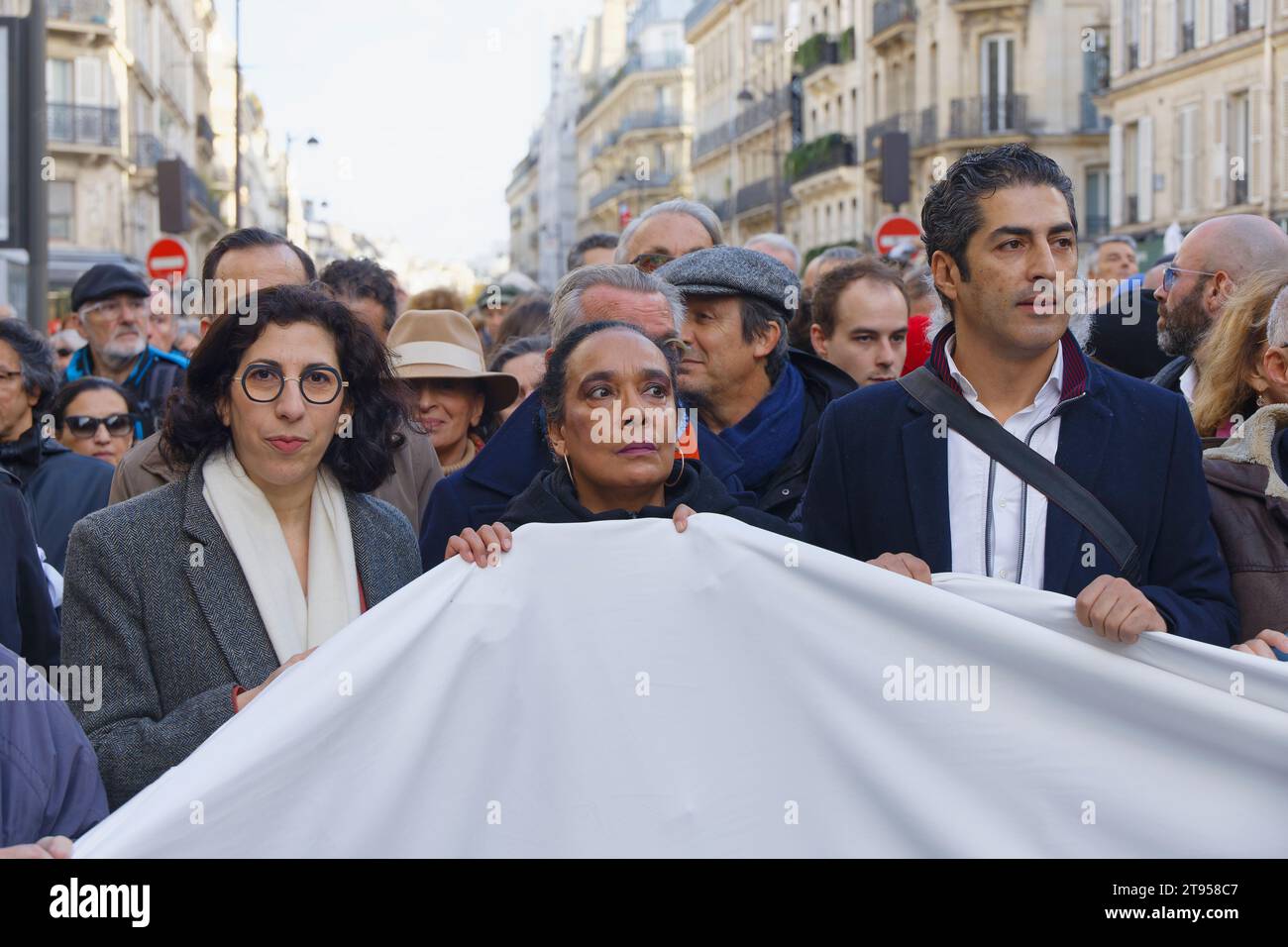 Paris, Frankreich. Am 19. November 2023 nimmt Rima Abdul Malak an dem Schweigen marsch für den Frieden im Nahen Osten in Paris Teil Stockfoto