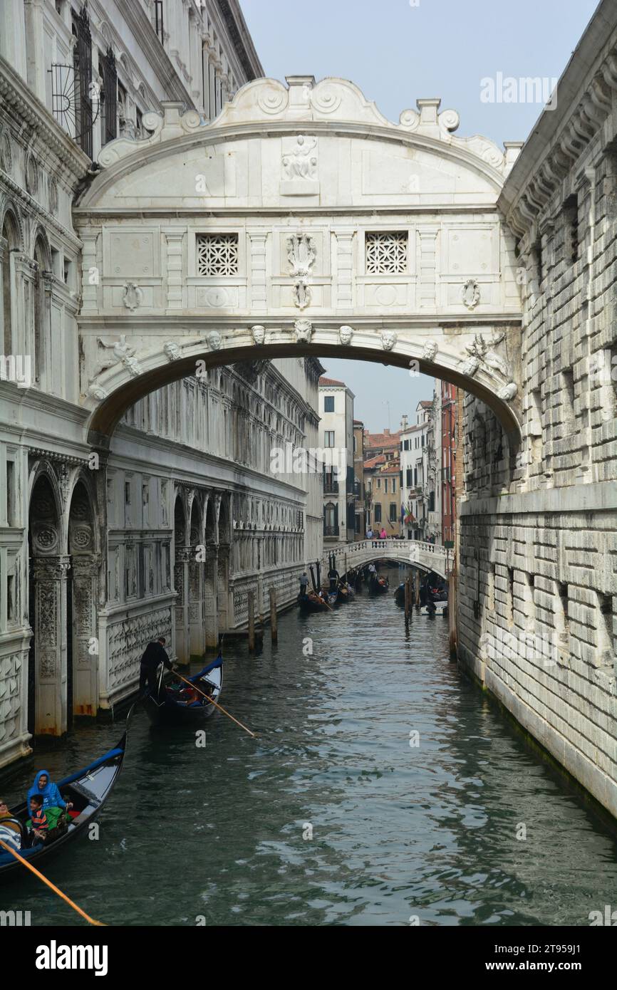 Seufzerbrücke in Venedig Italien Stockfoto
