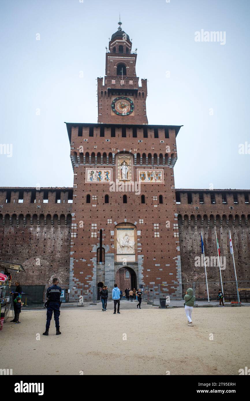 Schloss Sforzesco Mailand Italien Stockfoto