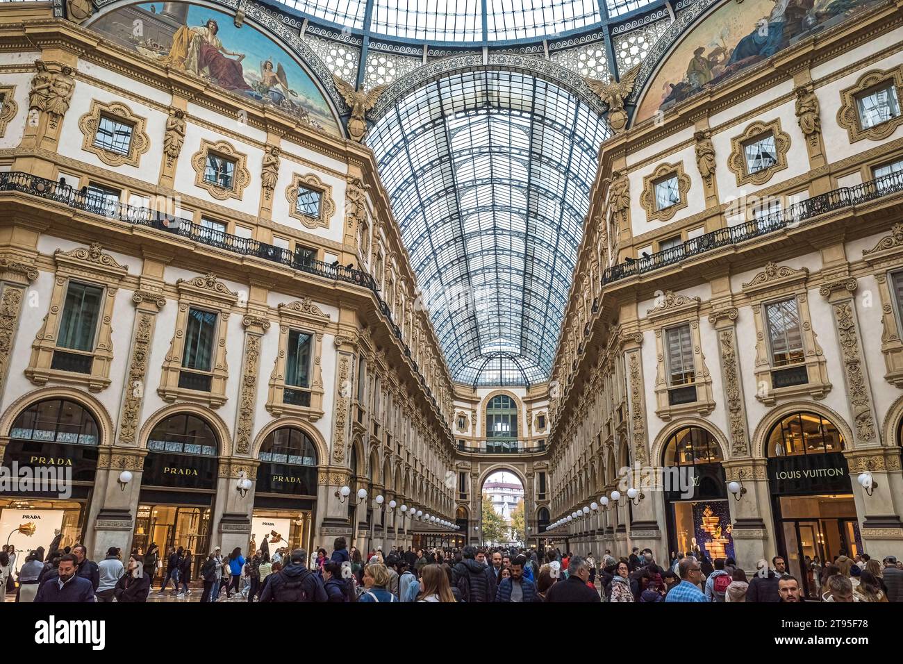 Galleria Vittorio Emanuele II. In all seiner Pracht Stockfoto