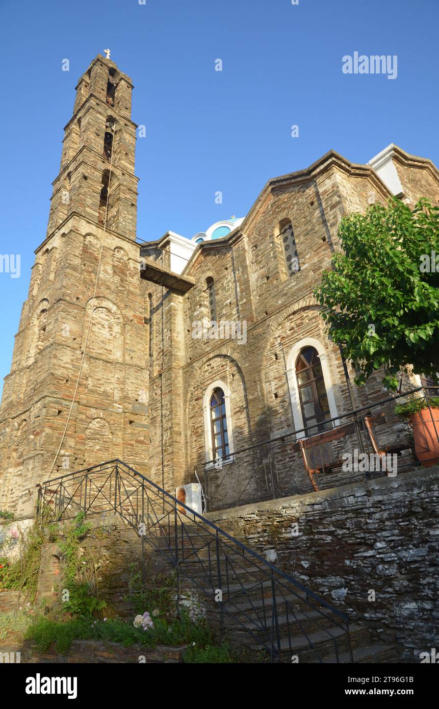 Griechenland, Nordägäis, Ikaria Island Village Arethousa, Kirche Saint Marina Stockfoto