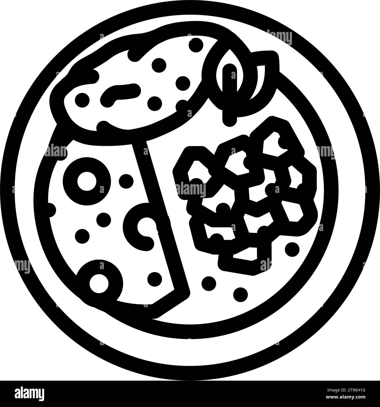 iskender Kebab türkische Küche Linie Icon Illustration Stock Vektor