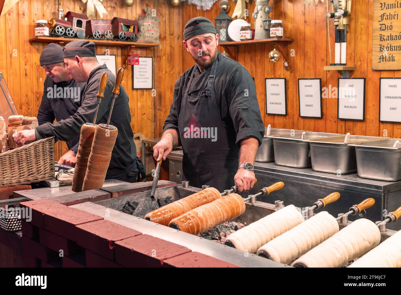 Aussichtsterrasse oder Aussichtsplattform der St. Stephan Basilika budapest, Ungarn. Einer der besten Aussichtspunkte der Hauptstadt. Stockfoto
