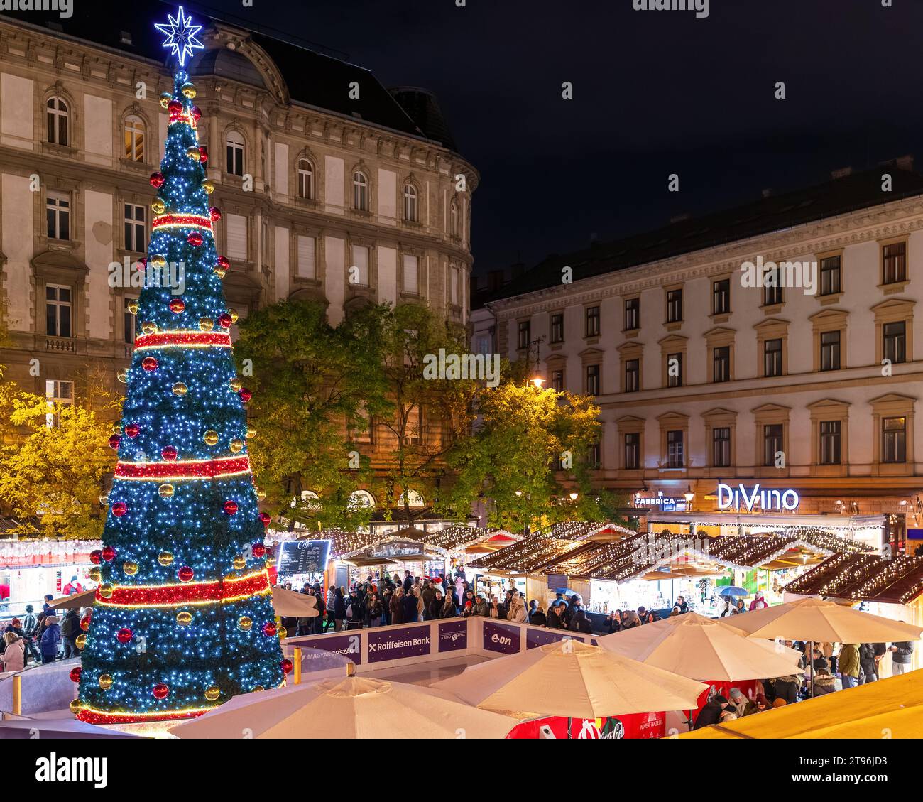 Aussichtsterrasse oder Aussichtsplattform der St. Stephan Basilika budapest, Ungarn. Einer der besten Aussichtspunkte der Hauptstadt. Stockfoto