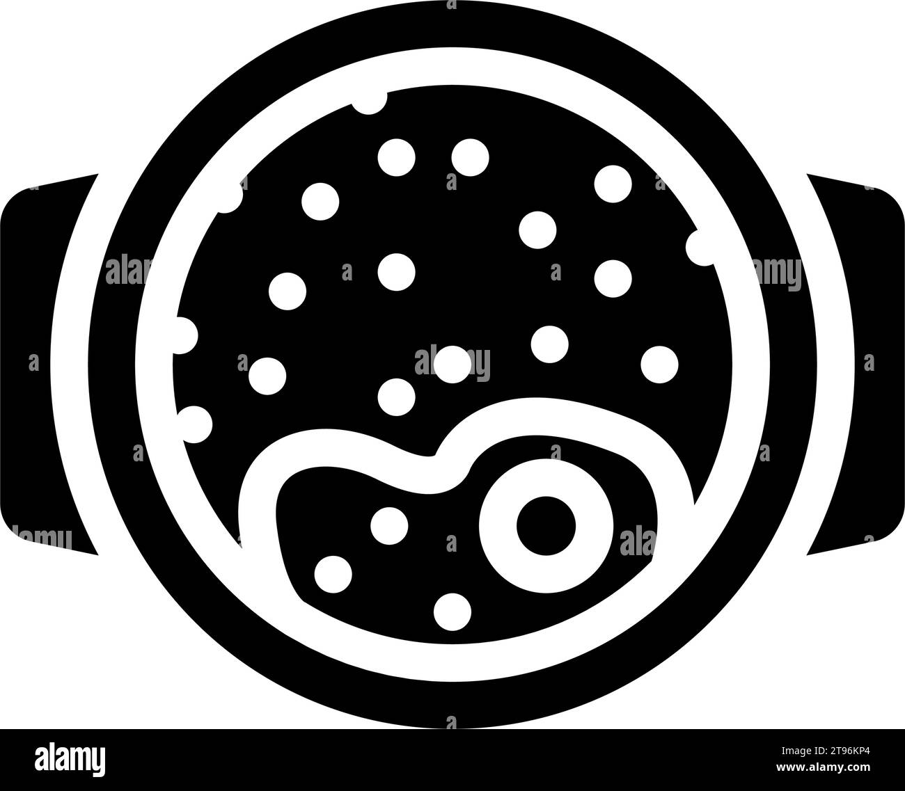 Saksuka türkische Küche Glyphe Icon Vektor Illustration Stock Vektor