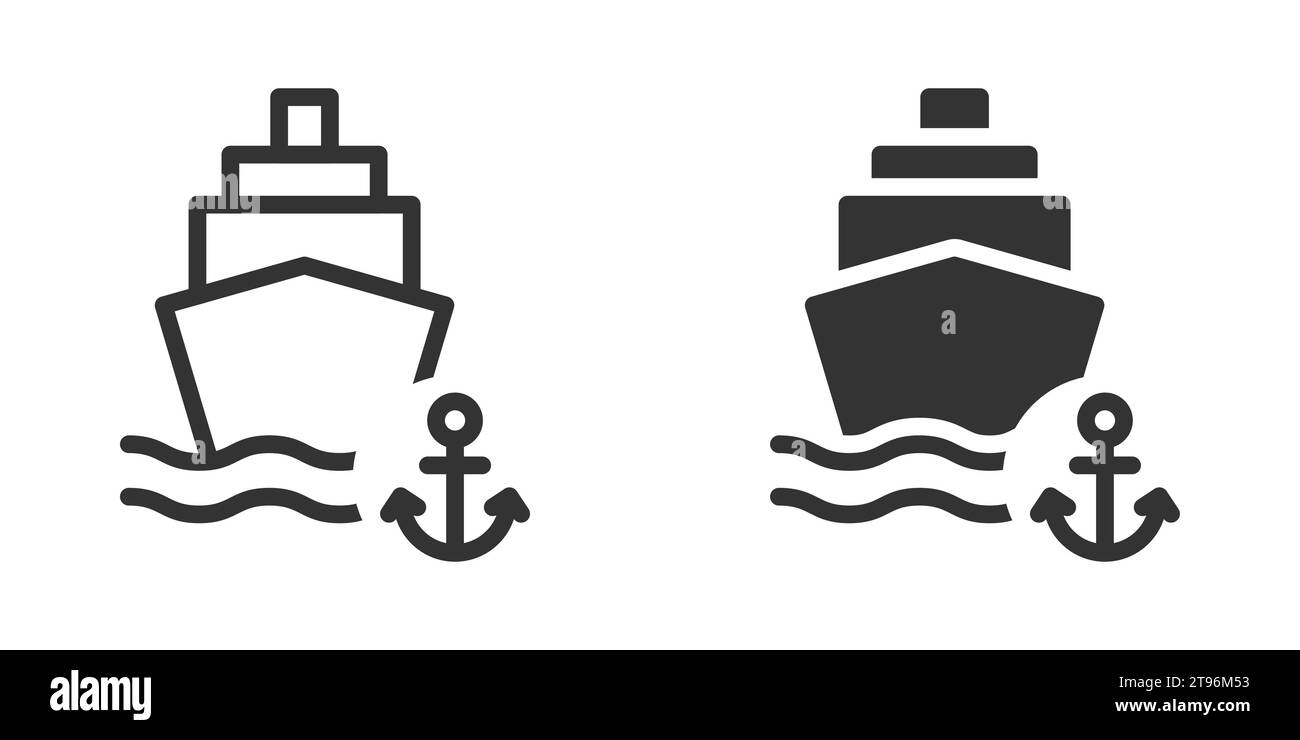 Seaport-Symbol auf weißem Hintergrund. Vektorabbildung Stock Vektor