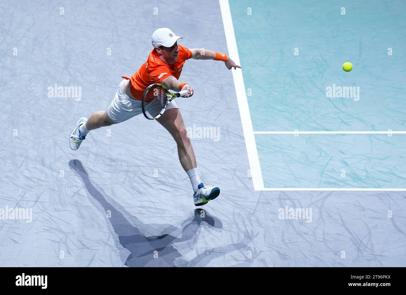 Der niederländische Botic van de Zandschulp im Viertelfinale des Davis Cup 2023 im Palacio de Deportes Jose Maria Martin Carpena in Malaga, Spanien. Bilddatum: Donnerstag, 23. November 2023. Stockfoto