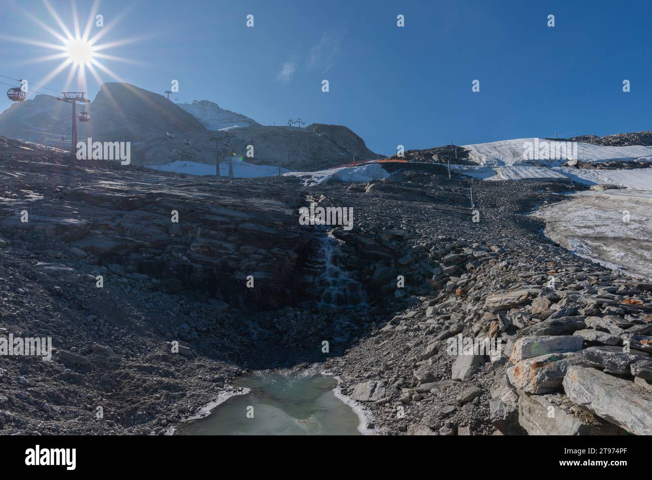 Bergstation Tuxer Ferner Haus auf 2.660 m Höhe, Gletscherbergbahn Hintertux, Tuxertal, Tirol, Zillertaler Alpen, Österreich, Europa Stockfoto