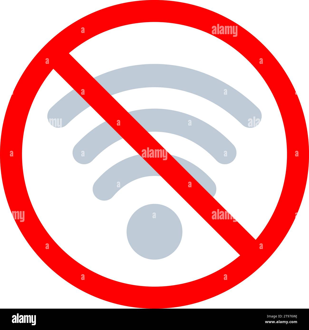 Kein wi-fi-Schild. WLAN-Verbotssymbol. Vektorabbildung Stock Vektor