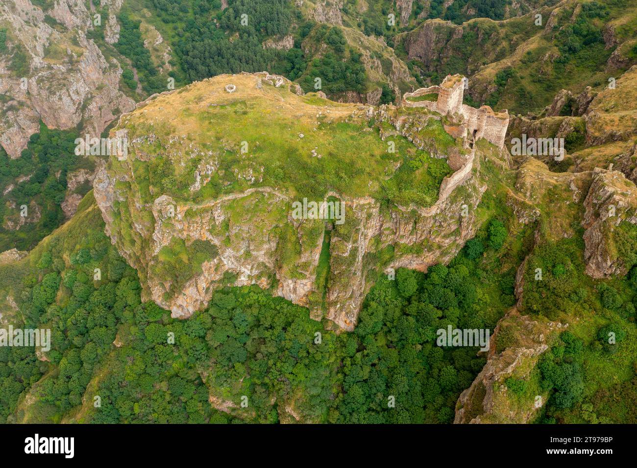 Devil Castle (Seytan Kalesi), auch bekannt als Cildiran Castle und Kal-i Devil, Flucht, Dämonenfestung wird auch passiert, Ardahan in der Nähe Kars, Türkei Stockfoto