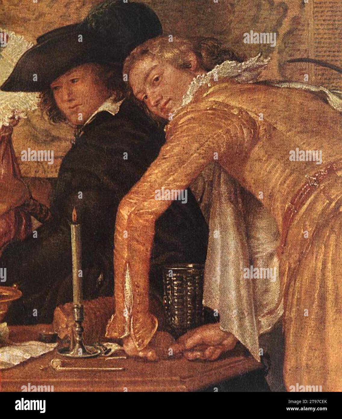 Merry Company (Detail) 1620-22 von Willem Pietersz. Buytewech Stockfoto