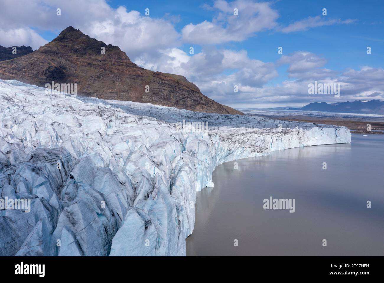 Island, Eislandschaft ofÂ FjallsjokullÂ Gletscher Stockfoto