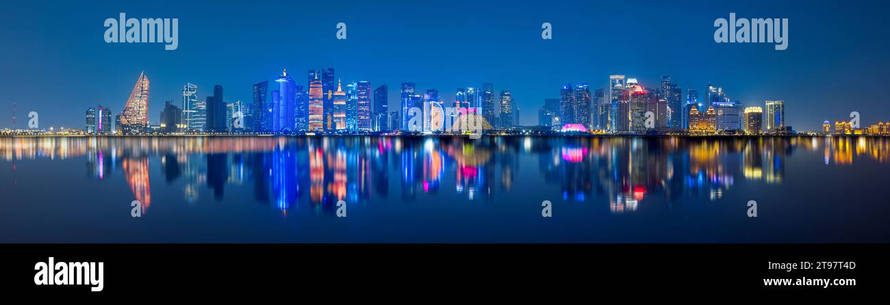 Neue Skyline von Doha 08-11-2023 Doha Katar Stockfoto