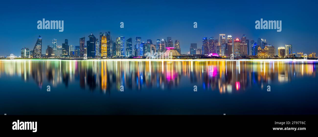 Neue Skyline von Doha 08-11-2023 Doha Katar Stockfoto