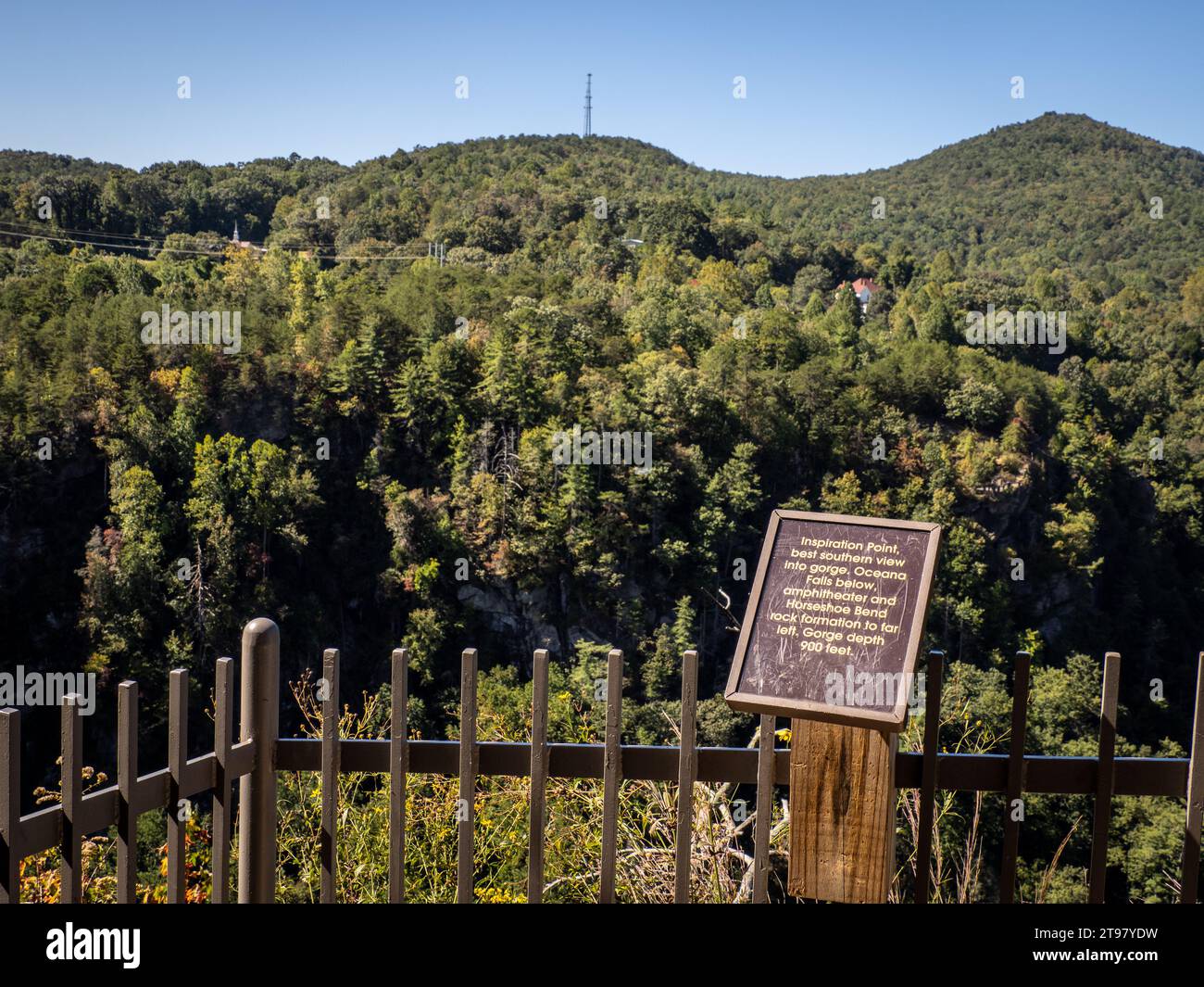 Tallulah Gorge and Bridge, Tallulah Falls, Georgia, USA Stockfoto