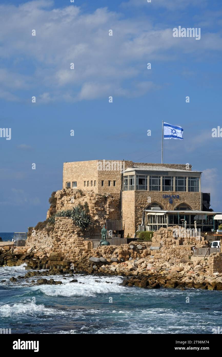 Caesarea Maritima alte Zitadelle Stockfoto