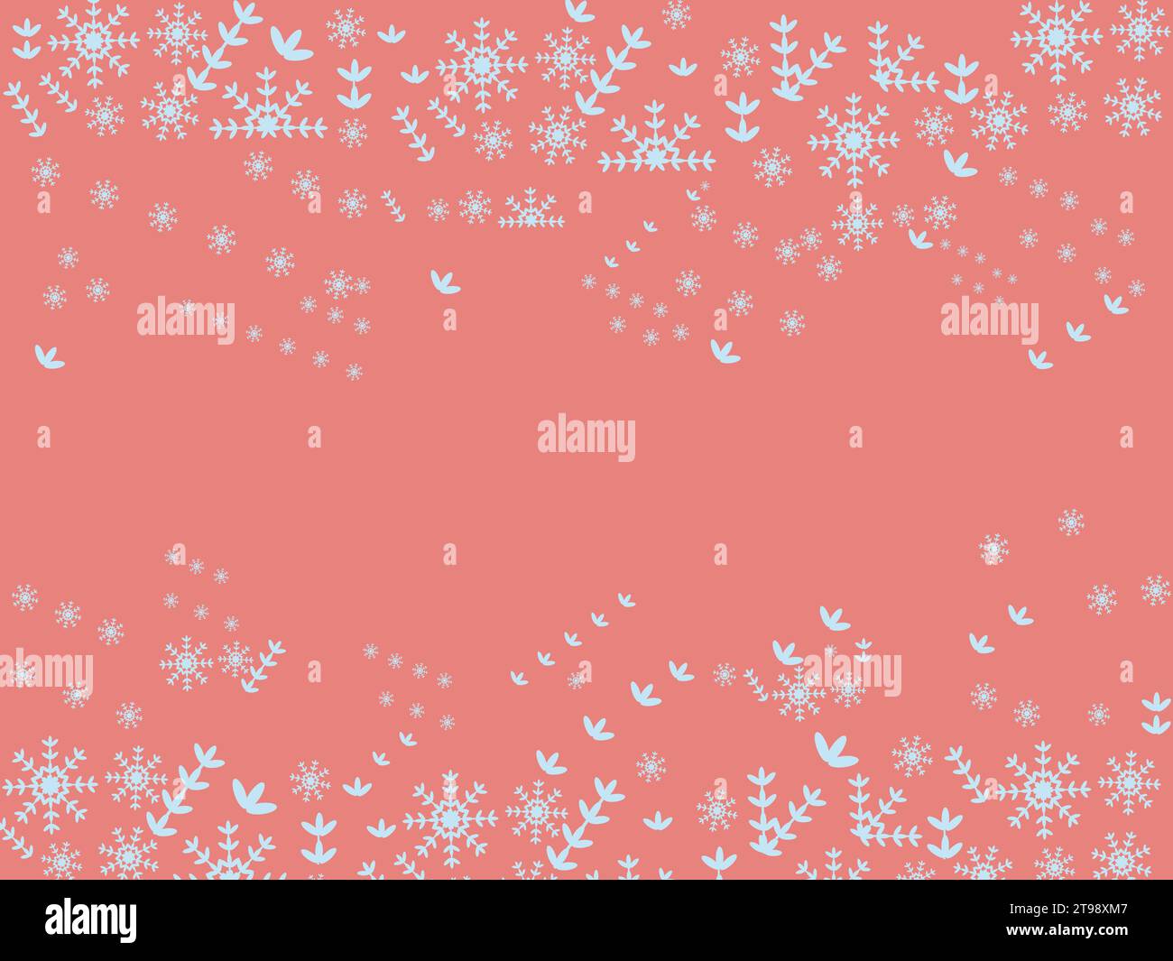 Schneeflocke nahtloses Muster Weihnachten-Winter Grenze- Schnee Nacht-fallende Schneeflocken auf blauem Hintergrund-Schneefall Vektor Illustration Stock Vektor