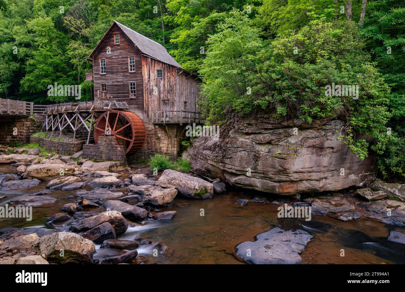 Grist Mill, Babcock State Park West Virginia Stockfoto