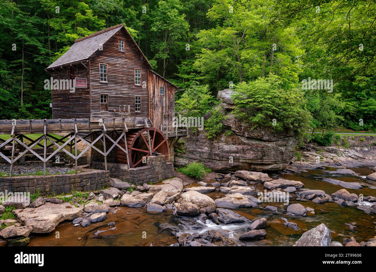 Grist Mill, Babcock State Park West Virginia Stockfoto