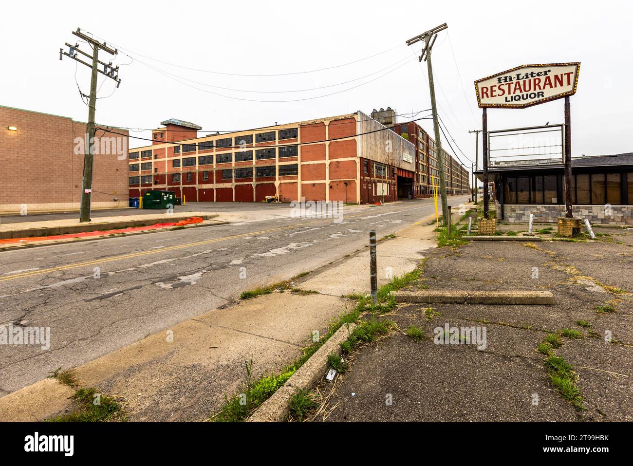 Verlassenes Ford-Werk im unabhängigen Stadtteil Highland Park in der Nähe von Detroit. Highland Park, Usa Stockfoto