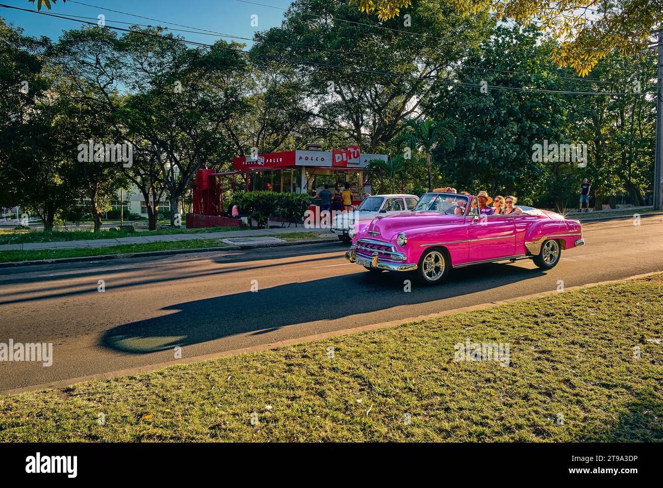 Alte amerikanische Autos in La Havana, Kuba Stockfoto