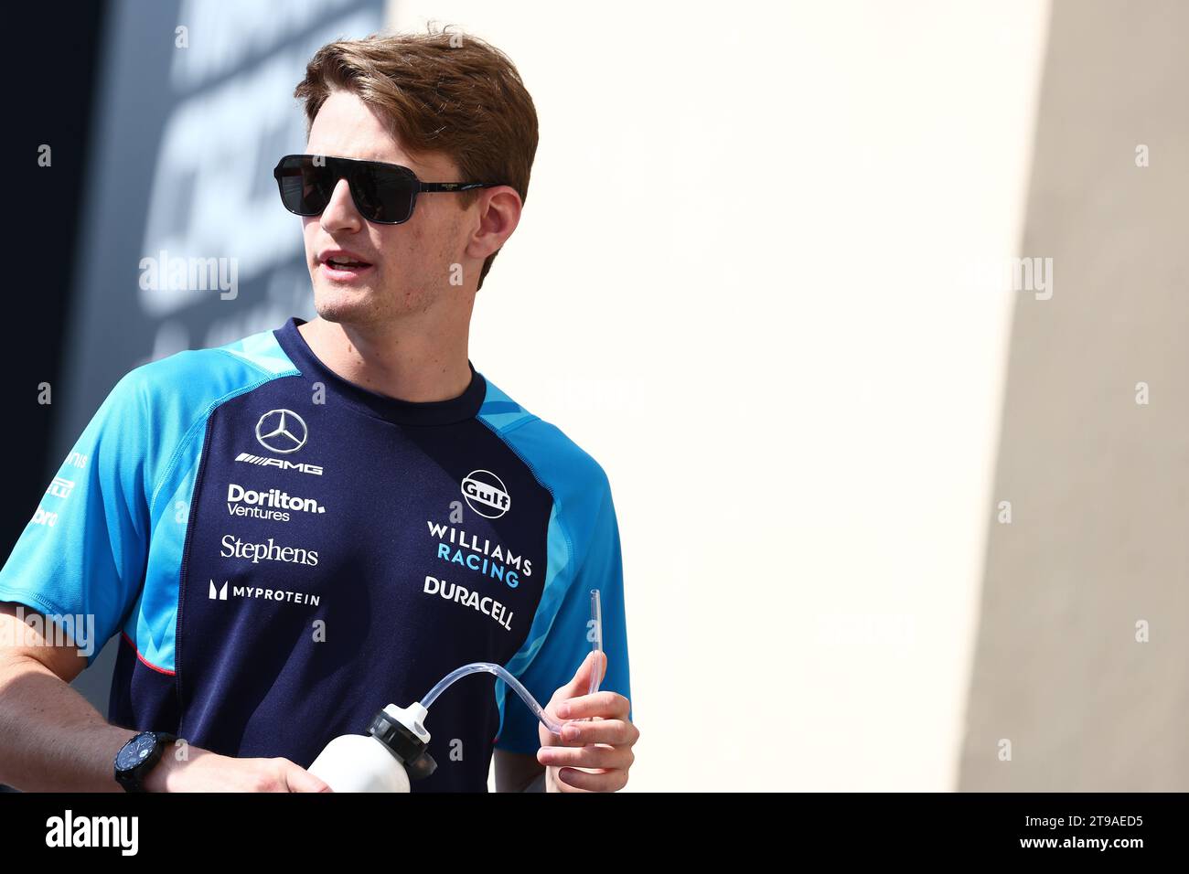 Abu Dhabi, Abu Dhabi. November 2023. Logan Sargeant (USA) Williams Racing. Formel-1-Weltmeisterschaft, Rd 23, großer Preis von Abu Dhabi, Freitag, 24. November 2023. Yas Marina Circuit, Abu Dhabi, VAE. Quelle: James Moy/Alamy Live News Stockfoto