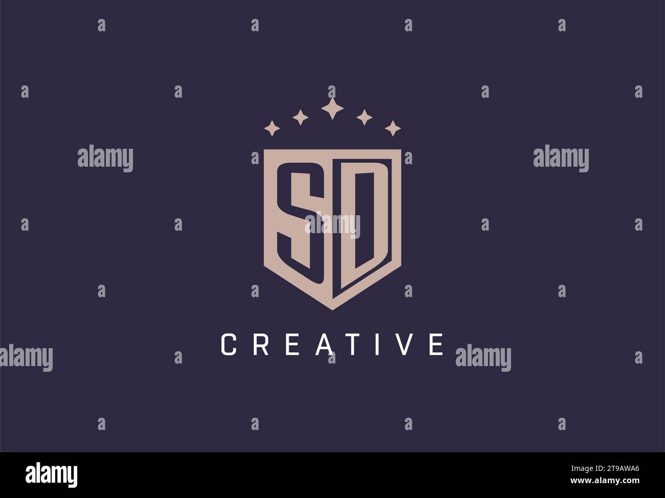 Design-Inspiration mit dem Logo des SD-Initials Stock Vektor