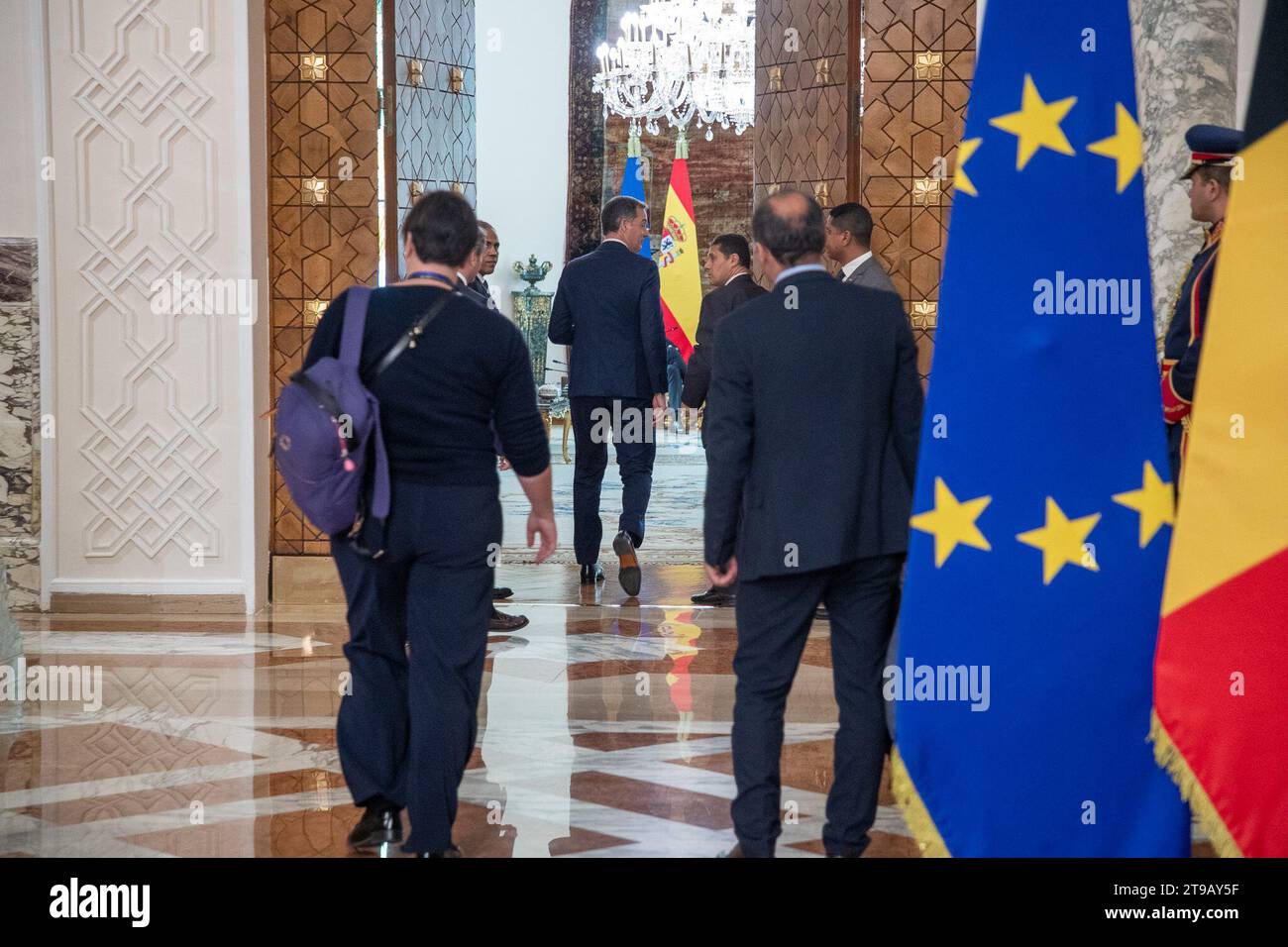 Premierminister Alexander de Croo und der ägyptische Präsident Abdul