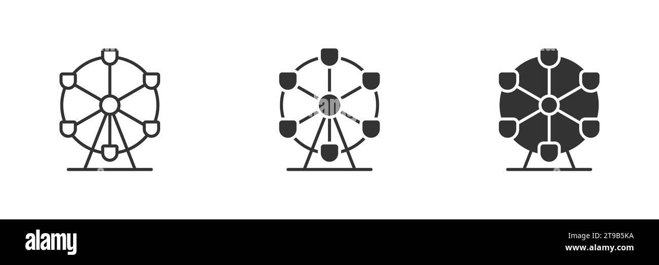 Riesenrad-Symbol. Einfaches Design. Vektorabbildung Stock Vektor