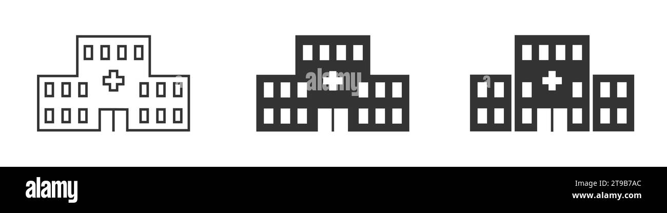 Krankenhaussymbol. Einfaches Design. Vektorabbildung Stock Vektor