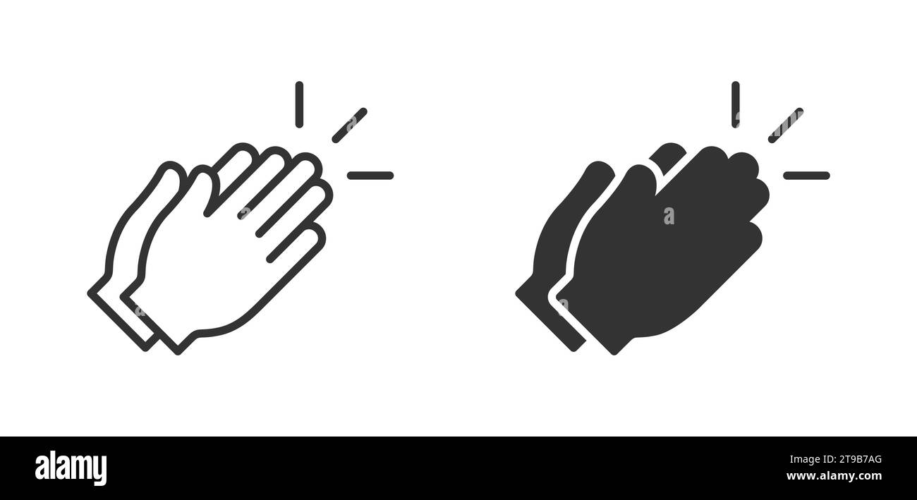 Beifallsymbol. Symbol für das Klatschen der Hände. Vektorabbildung Stock Vektor