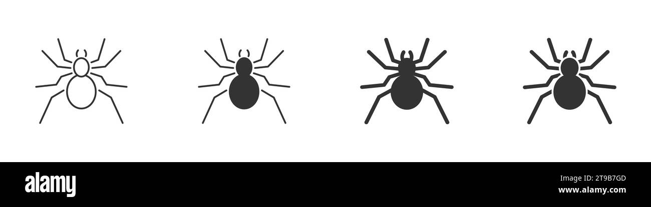 Spider-Symbol. Einfaches Design. Vektorabbildung Stock Vektor