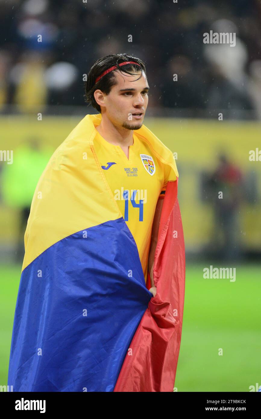 Ianis Hagi nach dem Spiel Rumänien gegen Schweiz 21.11.2023 , Bukarest , Rumänien , Euro 2024 Qualifikation , Nationalarena Stadium , Cristi Stavri Stockfoto