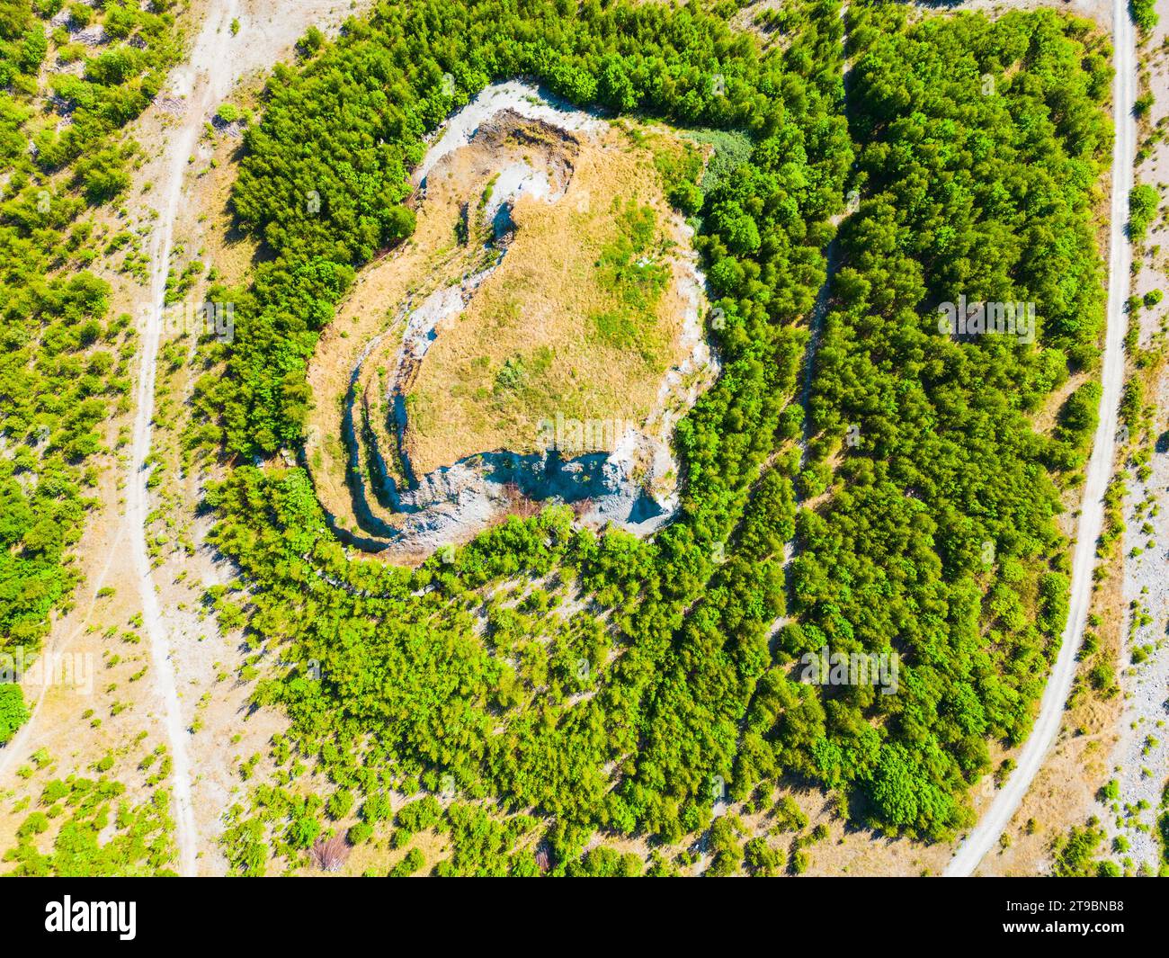 Luftaufnahme der Felsformationen Stockfoto