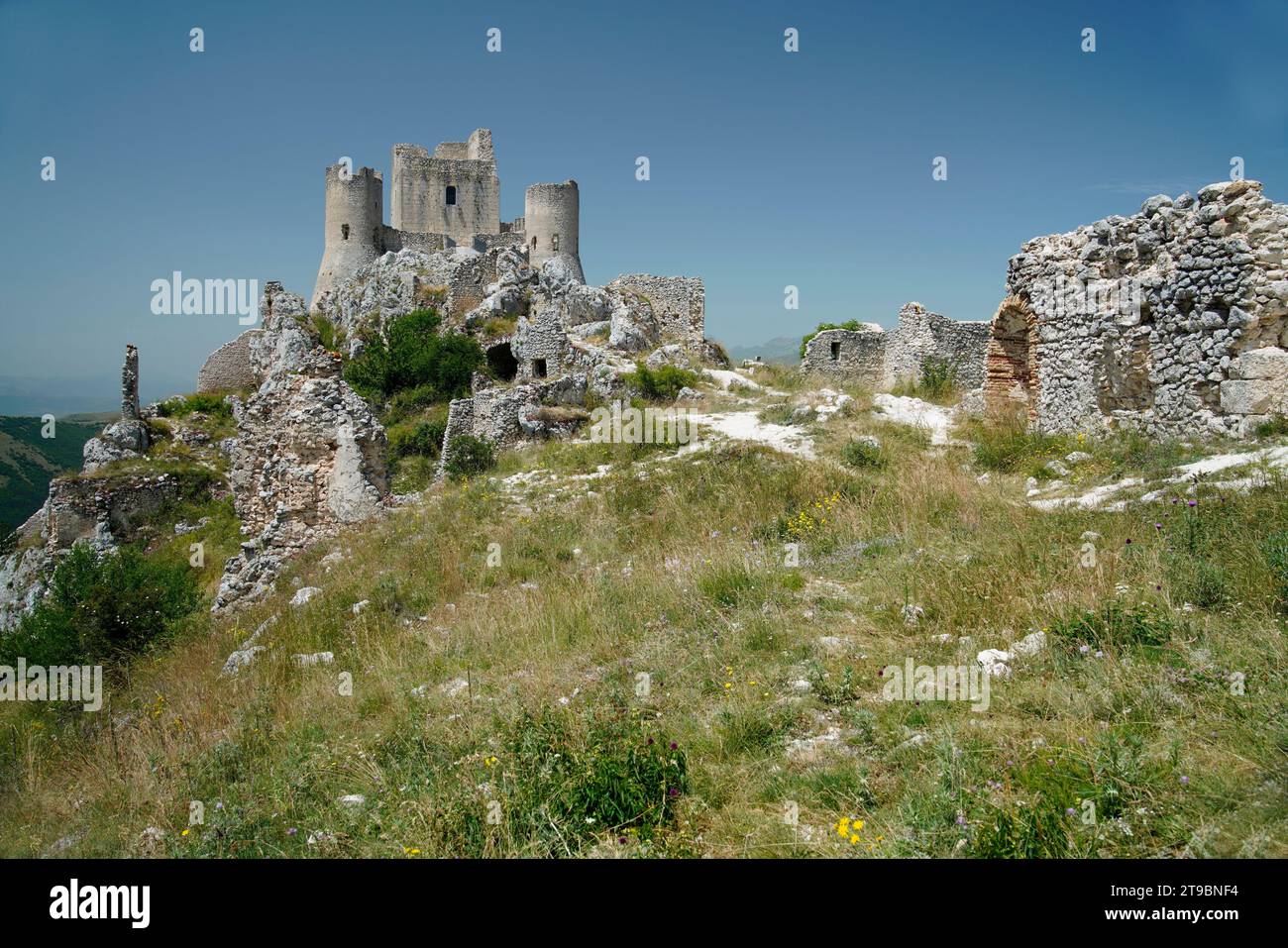 Calascio, Apennin, Provinz L' Aquila, Region Abruzzen, Italien Stockfoto