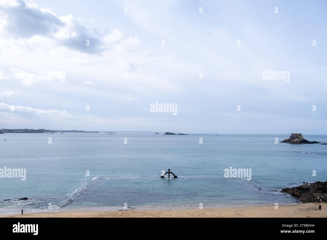 Frankreich, Bretagne, Saint-Malo am 11.02.2022. Bild des Alltags in der Bretagne. Fotografie von Martin Bertrand. Frankreich, Bretagne, Saint-Malo le 2022-02-1 Stockfoto