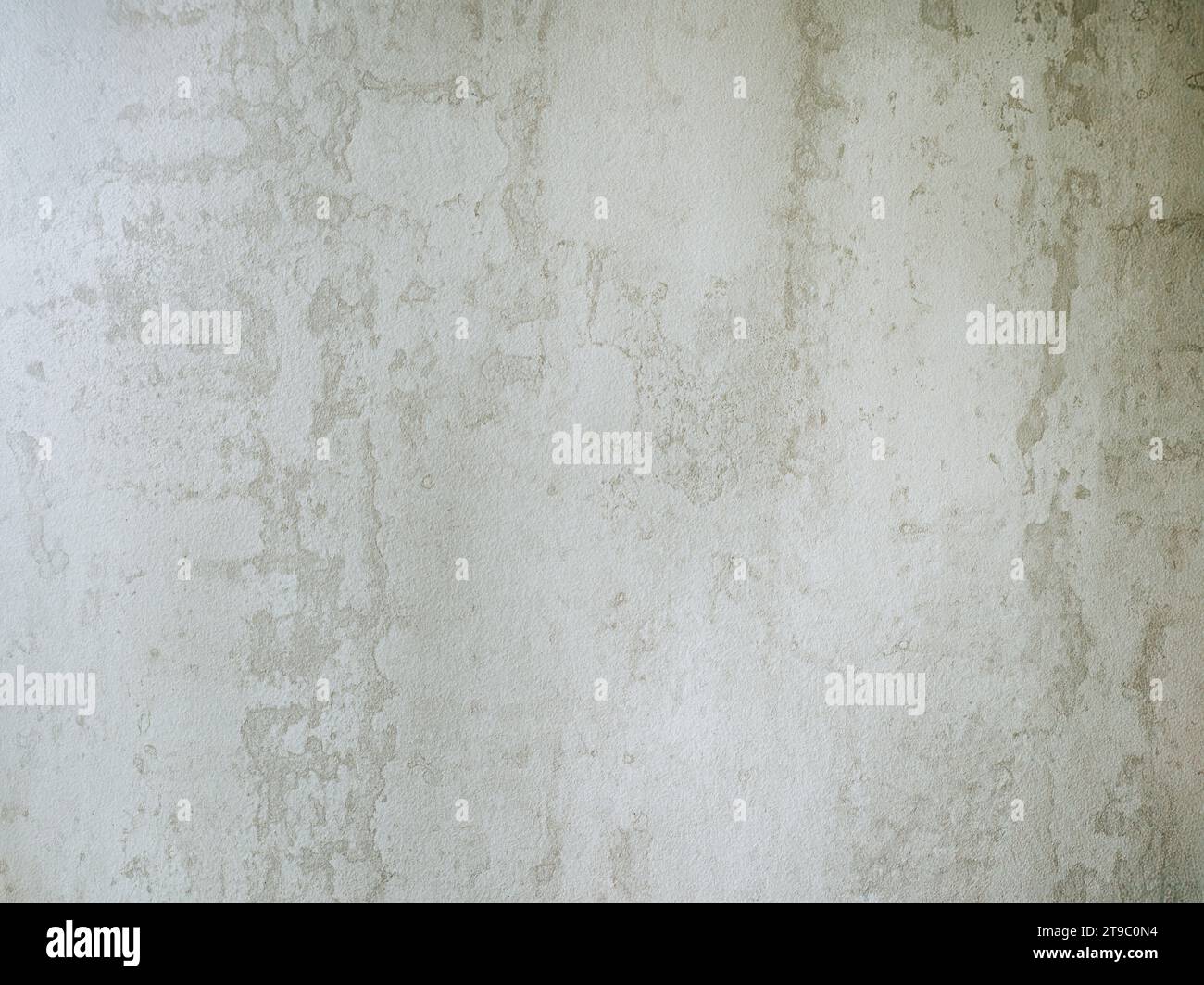 Zerkratzter alter, schmutziger Beton. Zement- oder sandstaubige Wandoberfläche. Hochauflösender abstrakter Texturhintergrund. Stockfoto