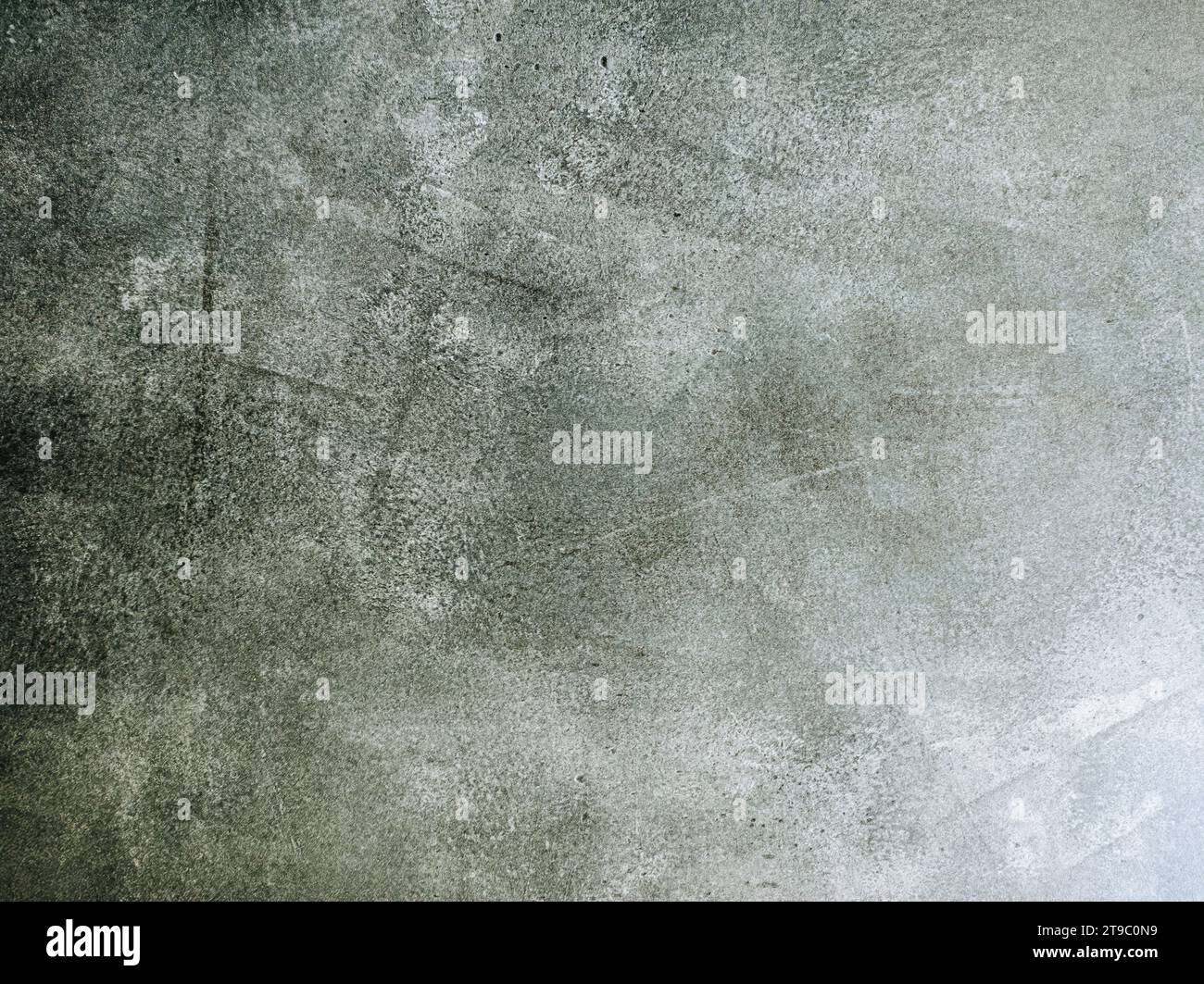 Zerkratzter alter, schmutziger Beton. Zement- oder sandstaubige Wandoberfläche. Hochauflösender abstrakter Texturhintergrund. Stockfoto