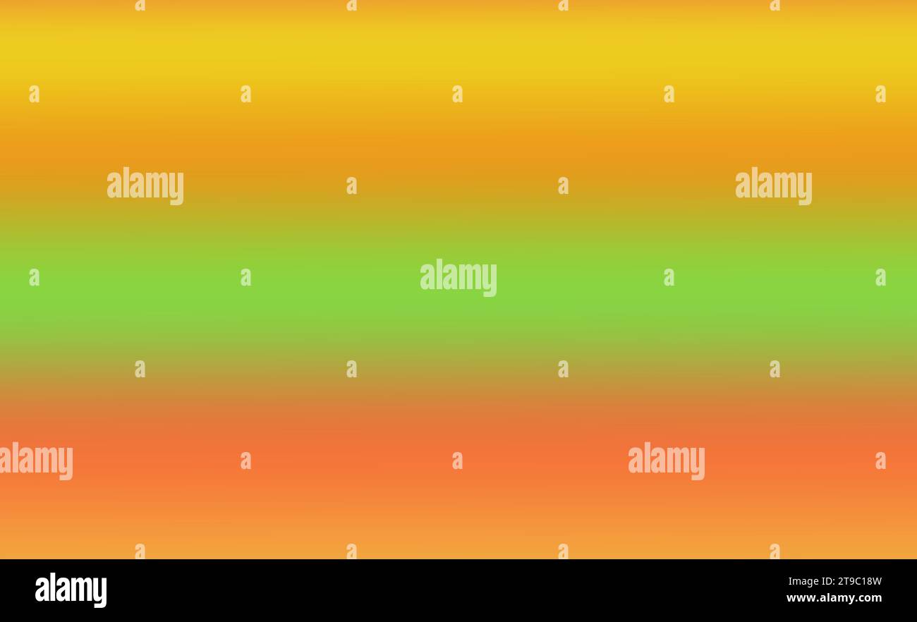Verlaufende orange gelbe und grüne horizontale Streifen für abstrakten Hintergrund Stockfoto