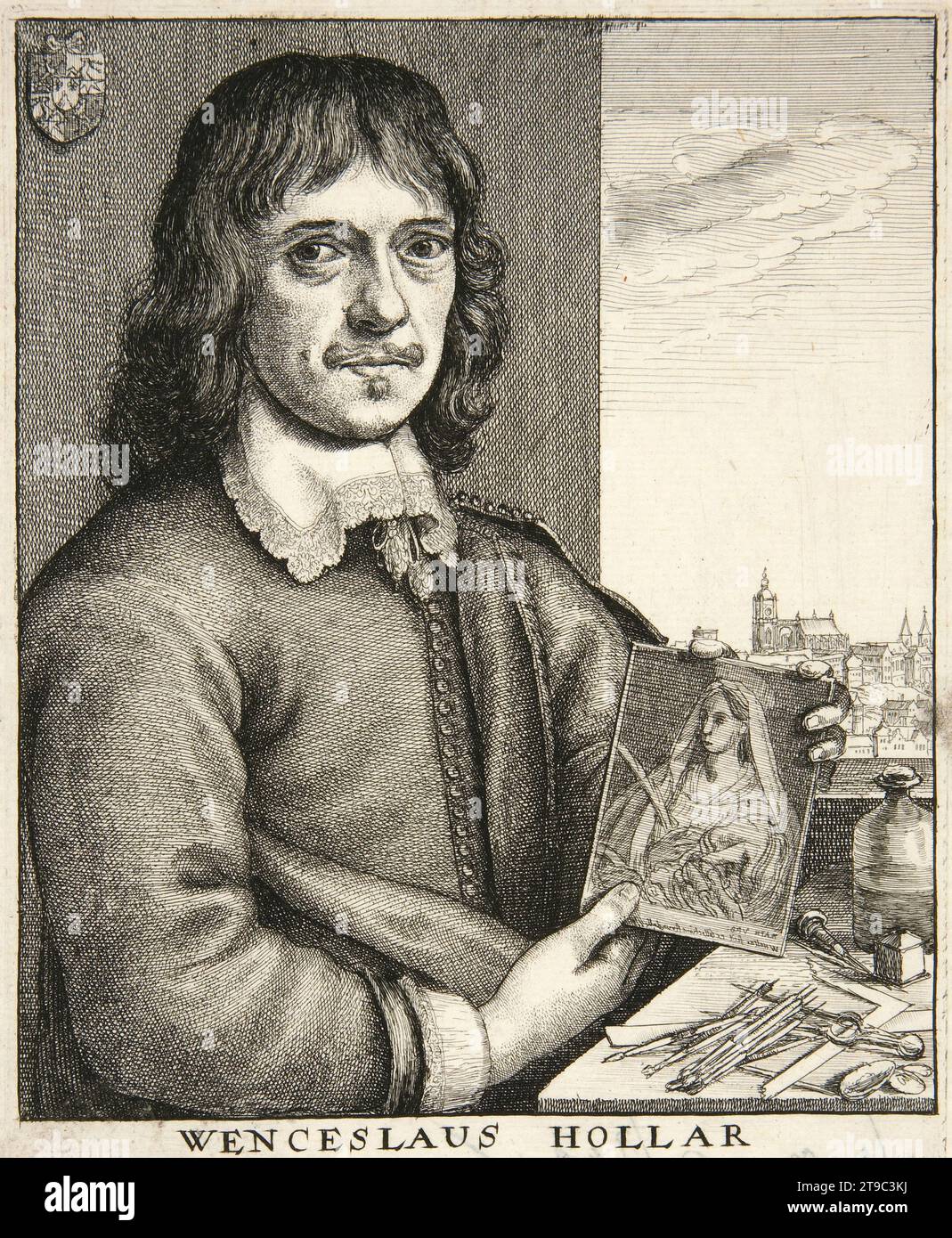 Wenzel Hollar (13. Juli 1607 in Prag bis 25. März 1677 in London), auch Wenceslas, Wenceslaus oder Vaclav Hollar, war ein böhmischer Zeichner und Kupferstecher, Historisch, digital restaurierte Reproduktion von einer Vorlage aus dem 19. Jahrhundert / Wenceslas Hollar (13. Juli 1607 in Prag – 25. März 1677 in London), auch Wenceslas, Wenceslaus oder Vaclav Hollar genannt, war ein böhmischer Zeichner und Kupferstecher, historische, digital restaurierte Reproduktion eines Originals aus dem 19. Jahrhundert Stockfoto